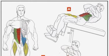 Скручивания на наклонной скамье: описание упражнения с фото, пошаговая инструкция выполнения и проработка мышц живота Пресс на наклонной скамье
